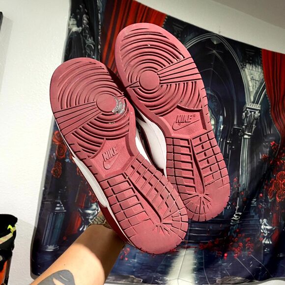 Nike Dunk Low Team Red DD1391-601 Men's 10.5 Leather Athletic Sneaker Shoes - Picture 6 of 7